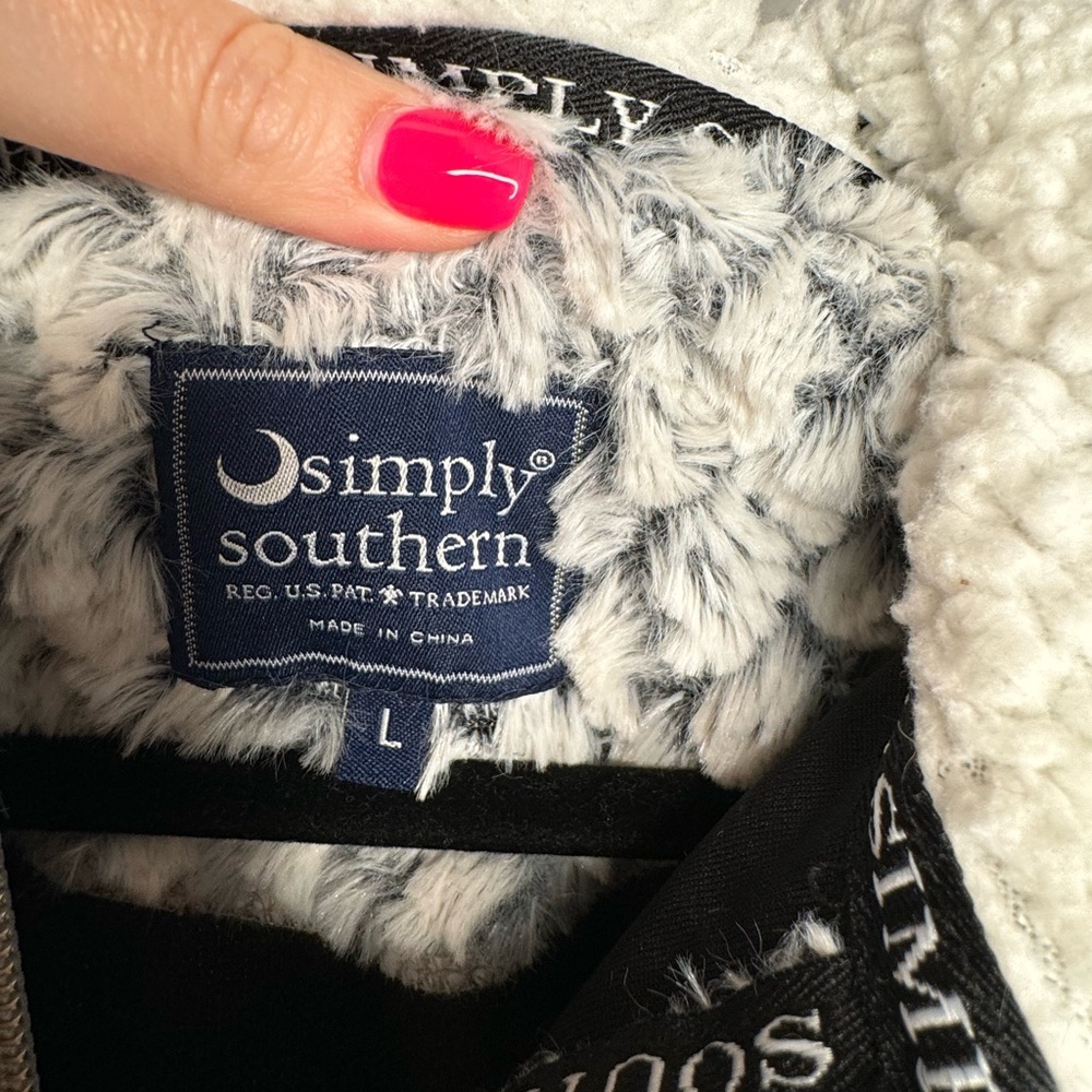 Simply Southern Quarter Zip Fuzzy Pullover - Picture 4 of 7